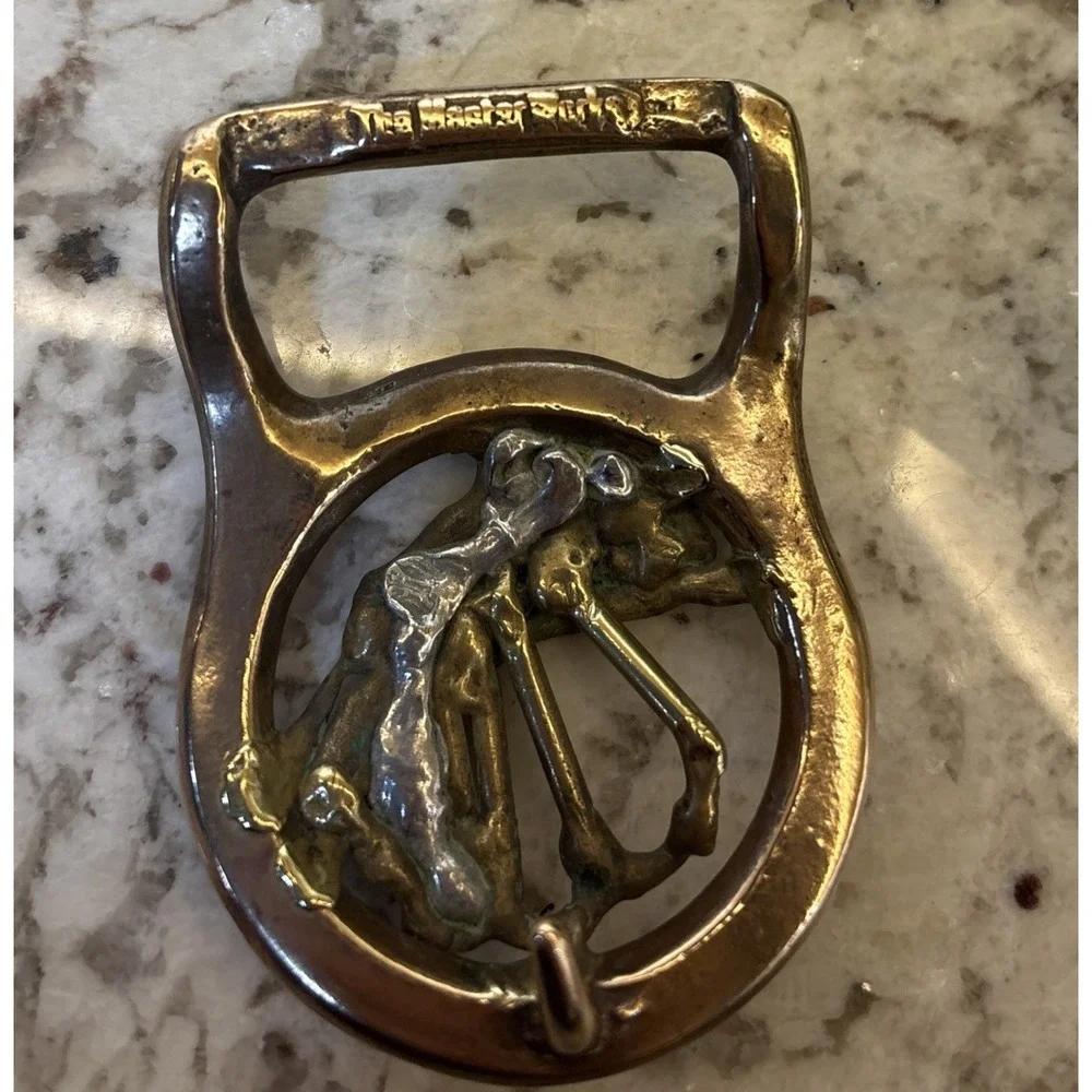 The Master Works Belt Buckle Brutalist‎ Vintage 1970s Brass Mixed Metals fashion